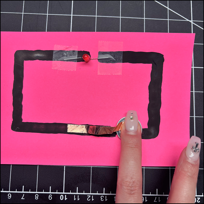 This is a picture taken after I light up the LED.