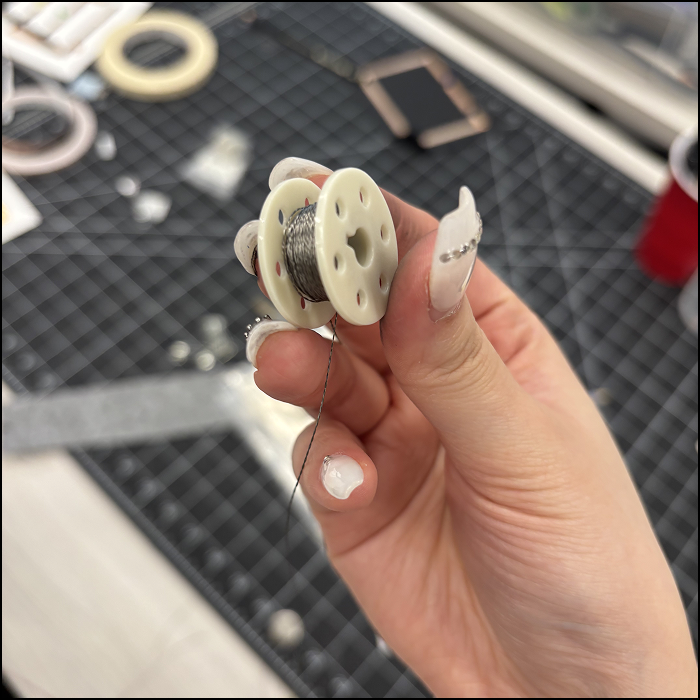 This is the conductive thread I used to sew the fabric.