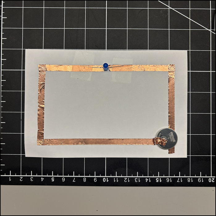 This is a picture of the simple circuit taken before I light up the LED.