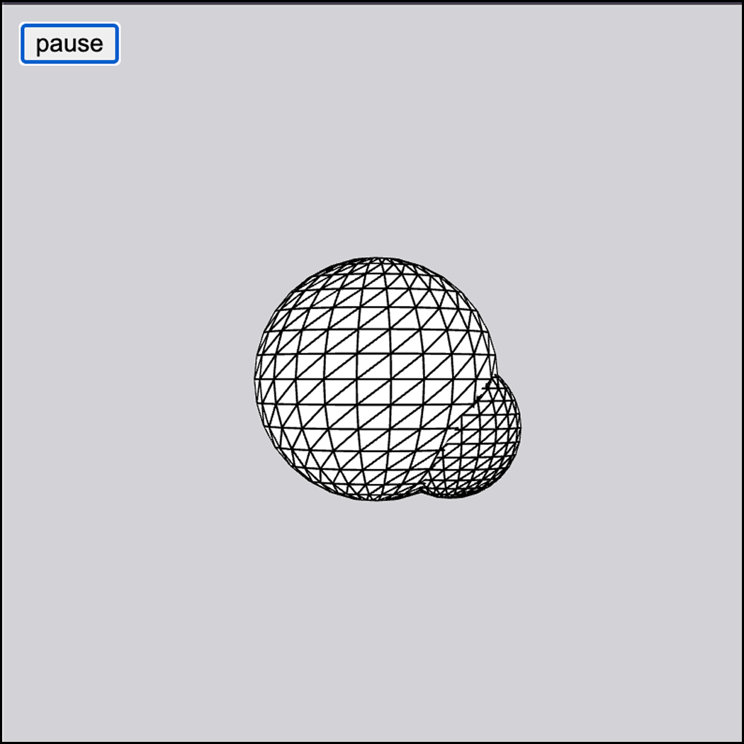 One of the tutorials mention suggest connecting lines from one sphere to sphere. Combining this effect with my electric toothbrush audio, where there's 3 different frequencies (how fast the brushes are) creates an interesting effect where the spheres translate at the same direction while increasing/decreasing in size.