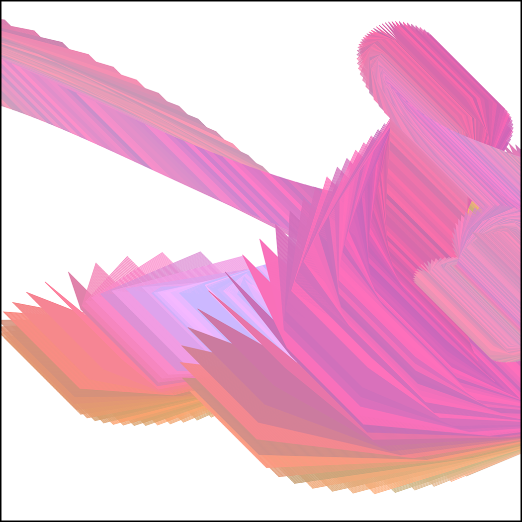 I came across a folded paper brush tutorial that overlaps when you remove the background colors in the function(draw). An interesting effect happen where the folded papers overlap one another, creating a visual appealing piece.