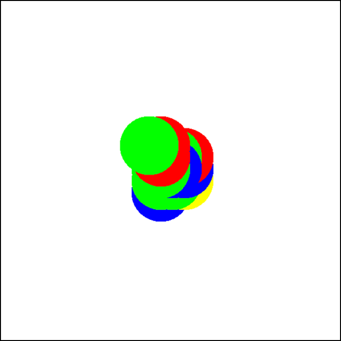 Generate circles in different color everytime a keypad is pressed.