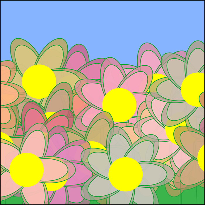 I made it so that the flowers generate a new one everytime a key is pressed
