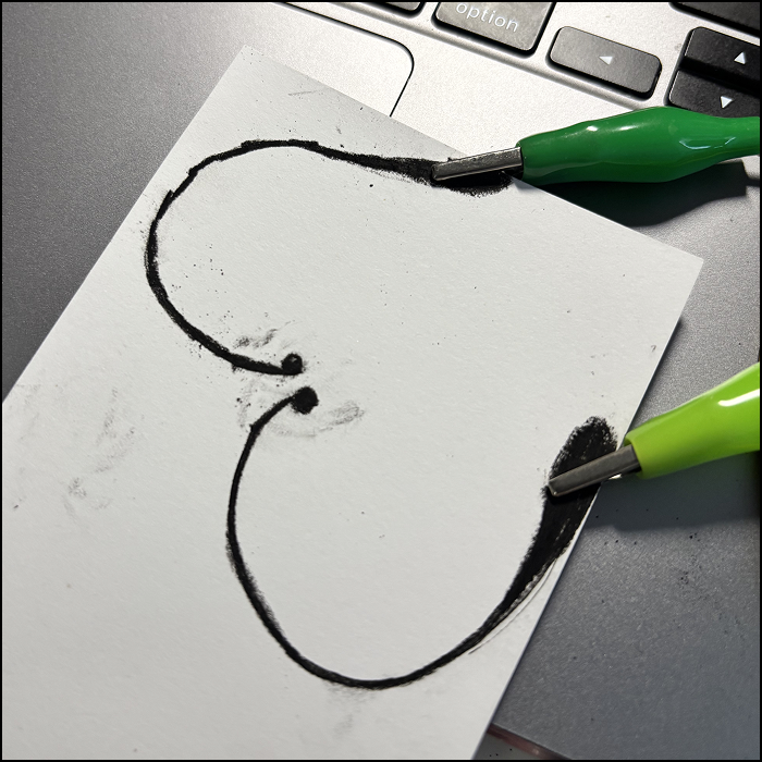 I made the lines thicker here. However, the conductivity is still weak.