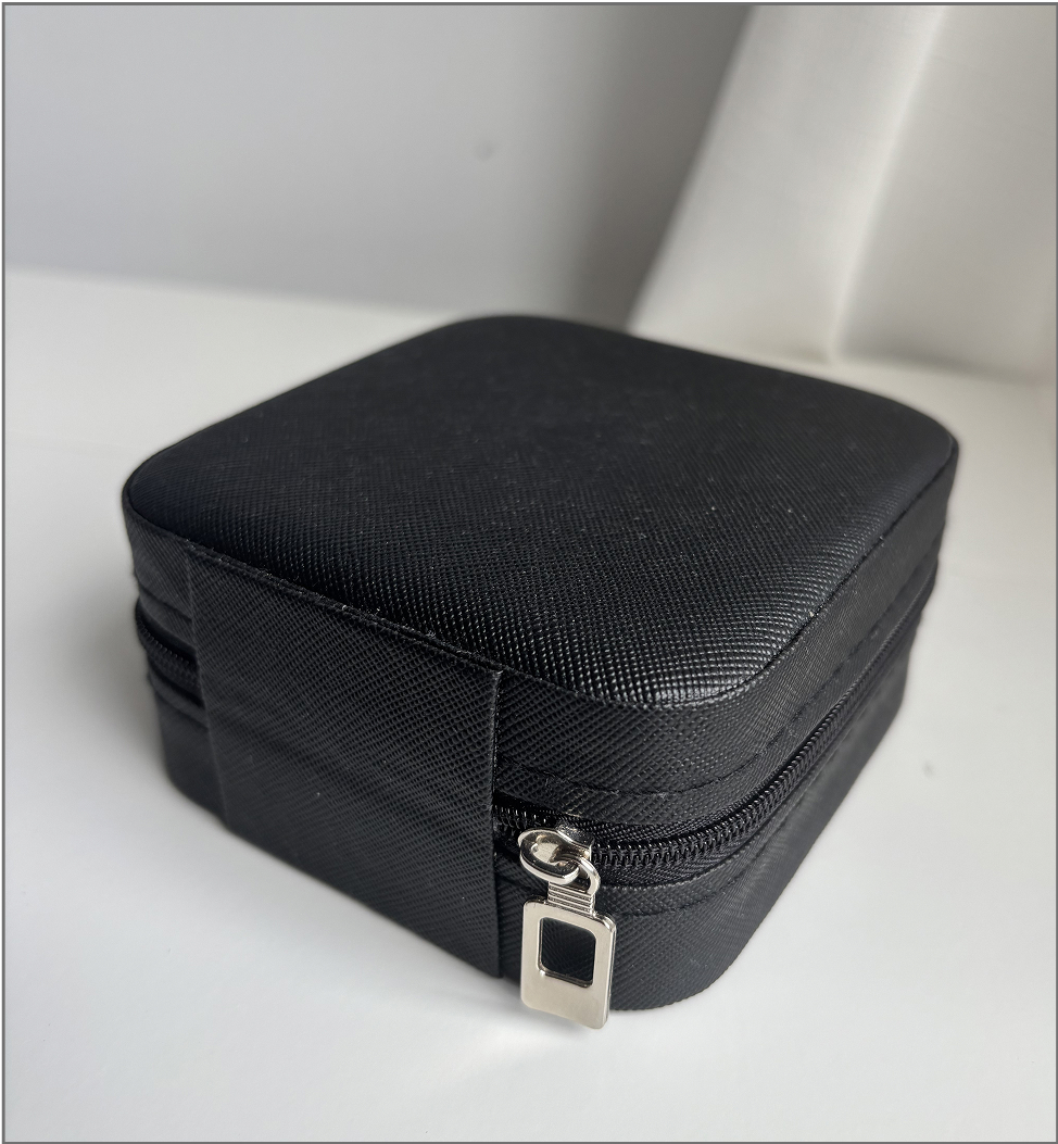 A small-sized jewellery box. Pretty sturdy.