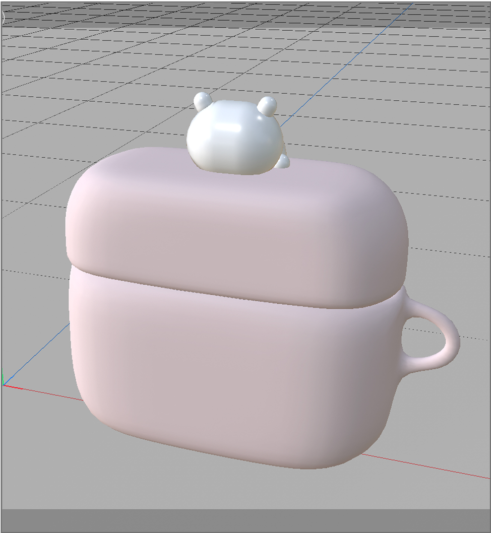 Model of the airpod case. I had a lot of fun making the little guy. Am figuring out how to paint its surface.