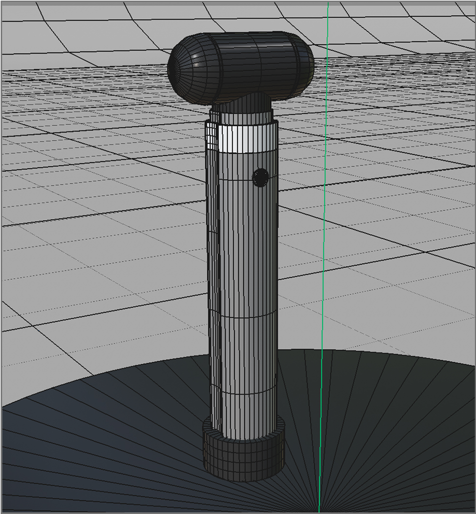 Picture taken after modelling the stand.