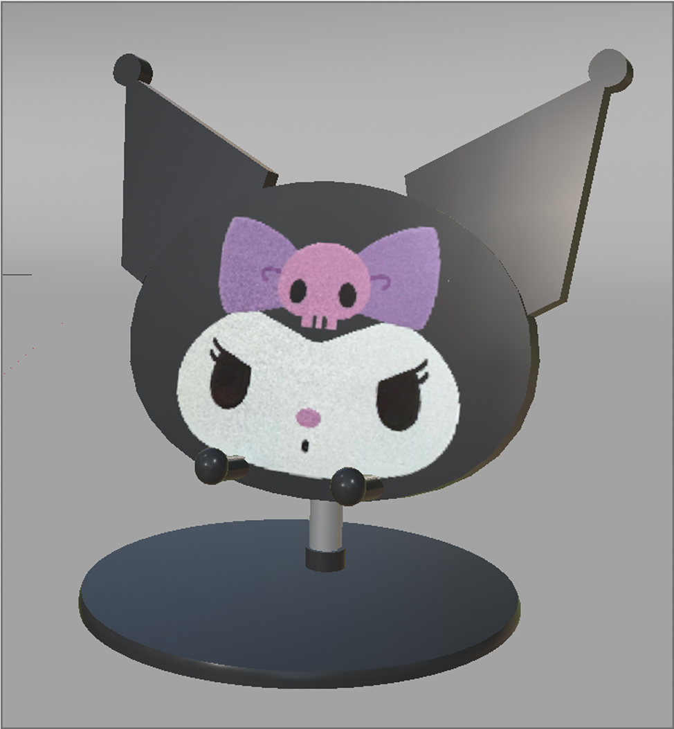Finished model of the Kuromi phone stand.