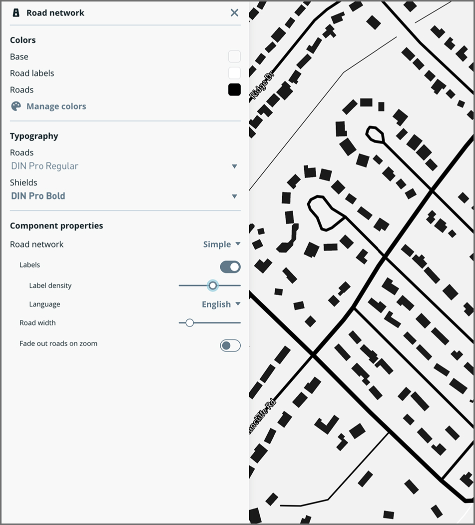 Adjusting road network on Mapbox.