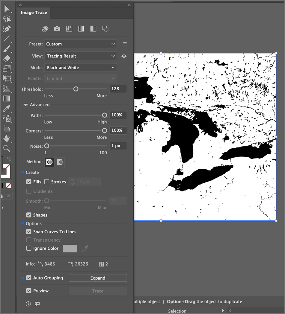 Using Image Trace in Illustrator.
