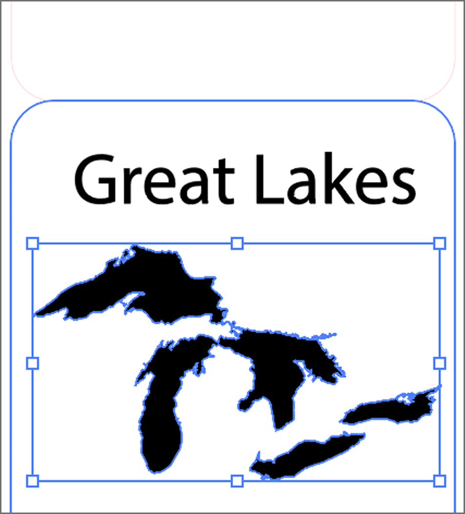 Adjusting/scaling down the map to fit onto the container.