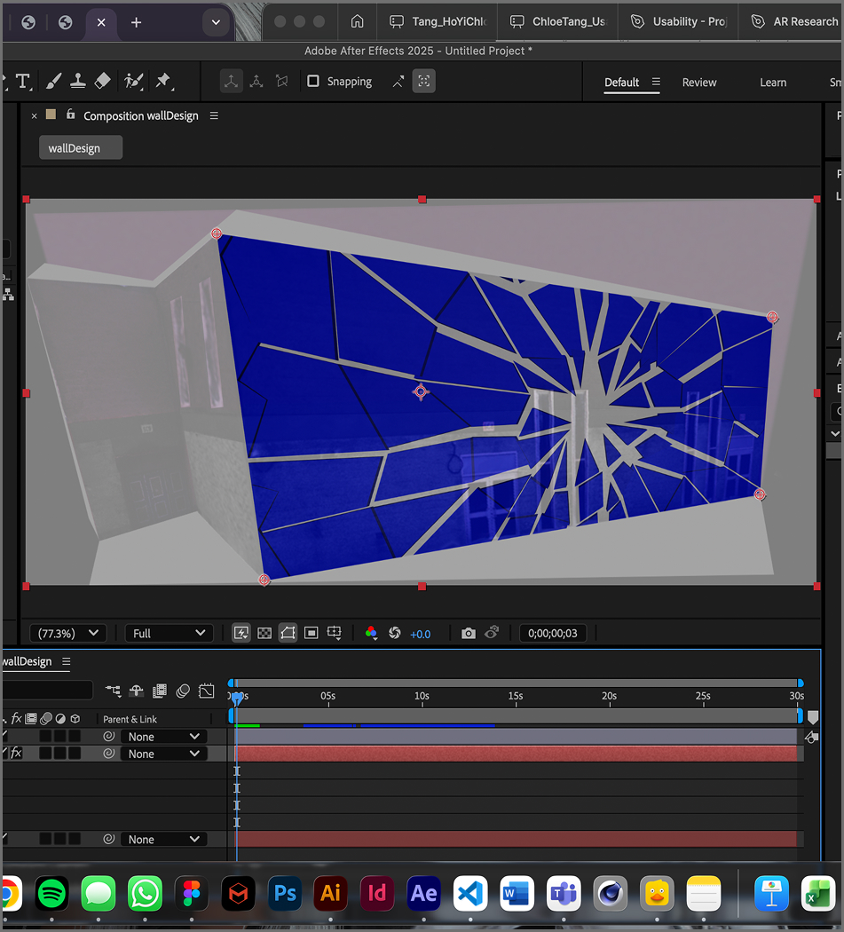 Applying the shatter effect onto Main.