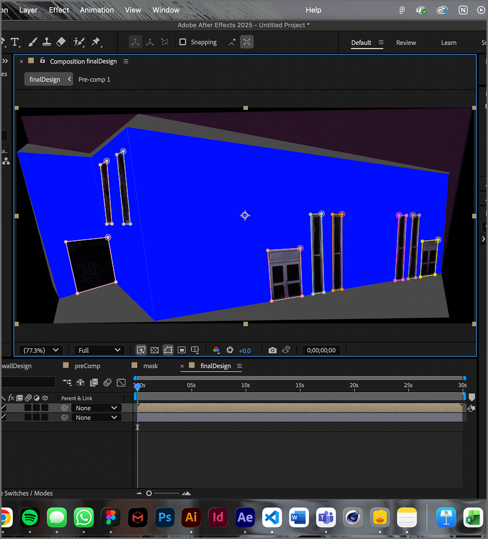 Finished tutorial after subtracting all the windows and doors of the building.