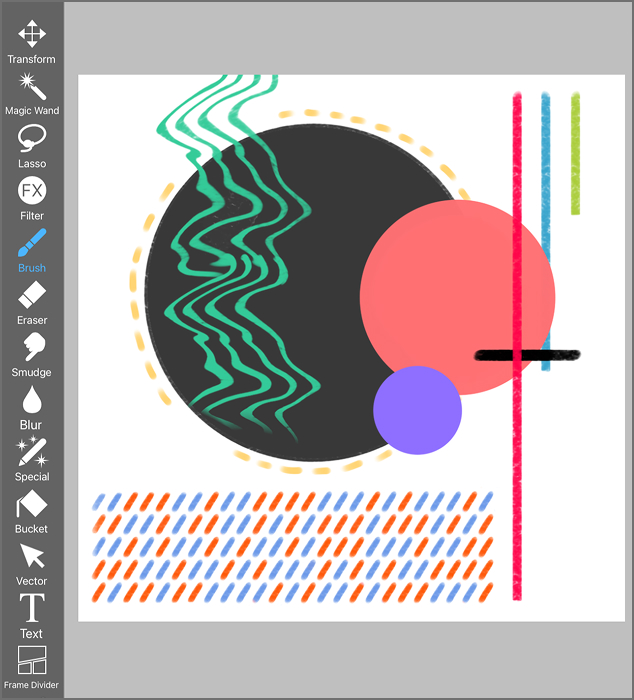 Here I collected data about my taste in music. I used shapes and lines to communicate the type of music I listen, where I listen it in, and my general preference for music.