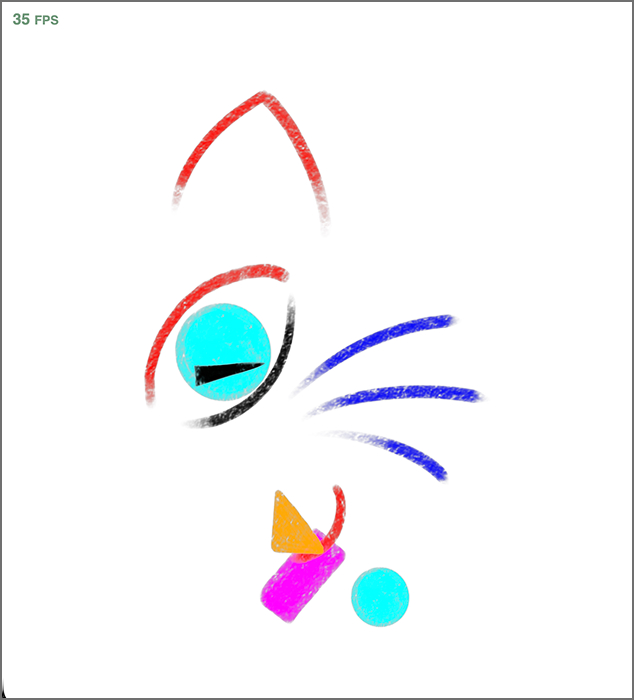 I played around with the angle with its facial recognition, and arranged objects in the code.