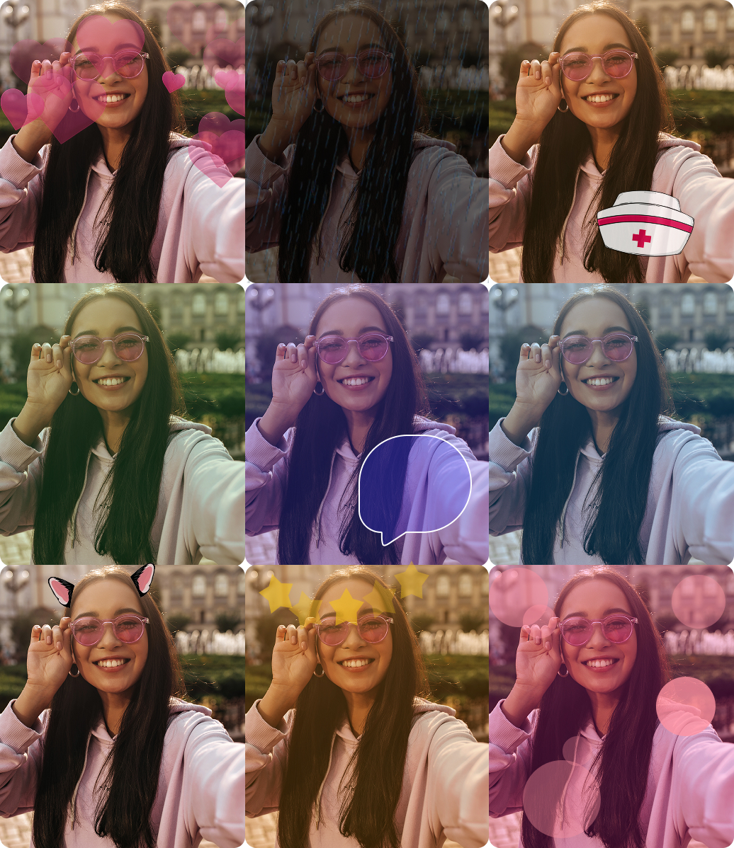 The series of images portrays how their friends/family edit the photo to how they perceive this person.